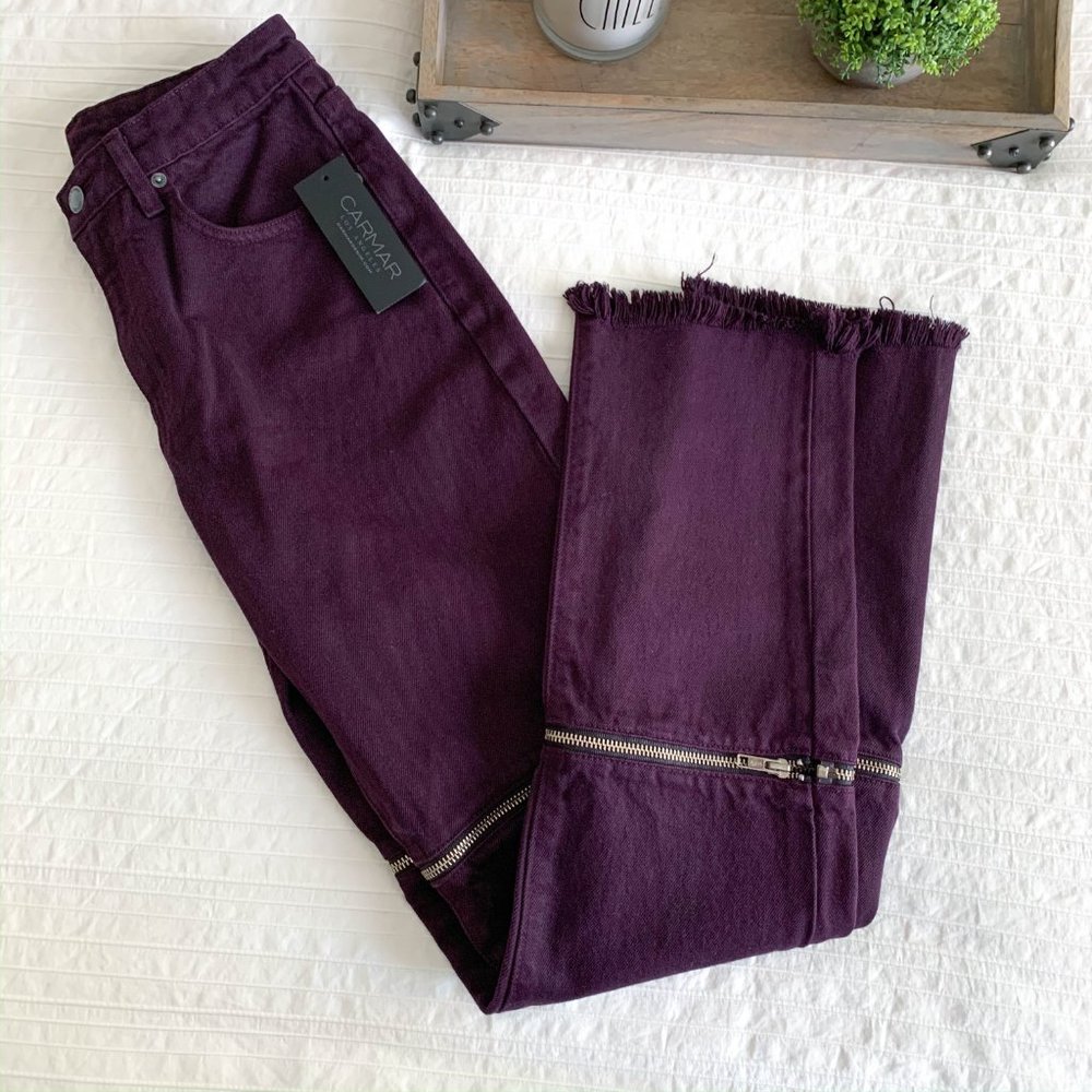 NWT Carmar LA Juliet High Rise Relaxed Zip Jeans - Picture 4 of 7